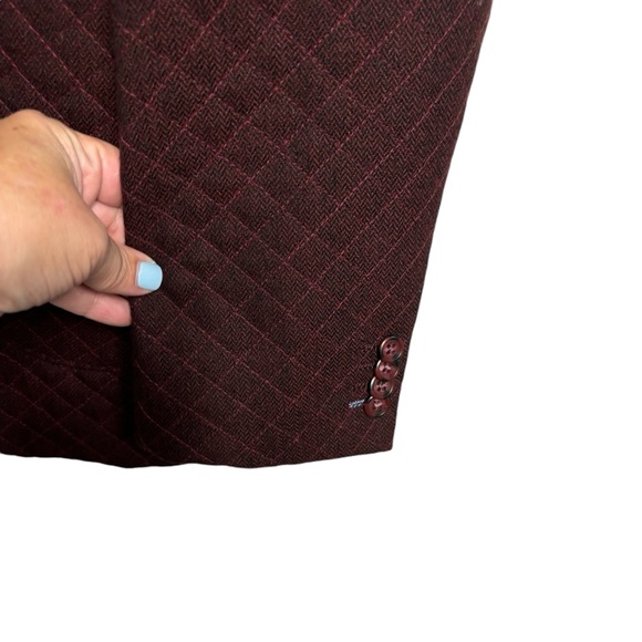 Tailorbyrd Blazer 44L Wool Quilted Office Preppy 2 Button Sport Coat Academia - Picture 7 of 11